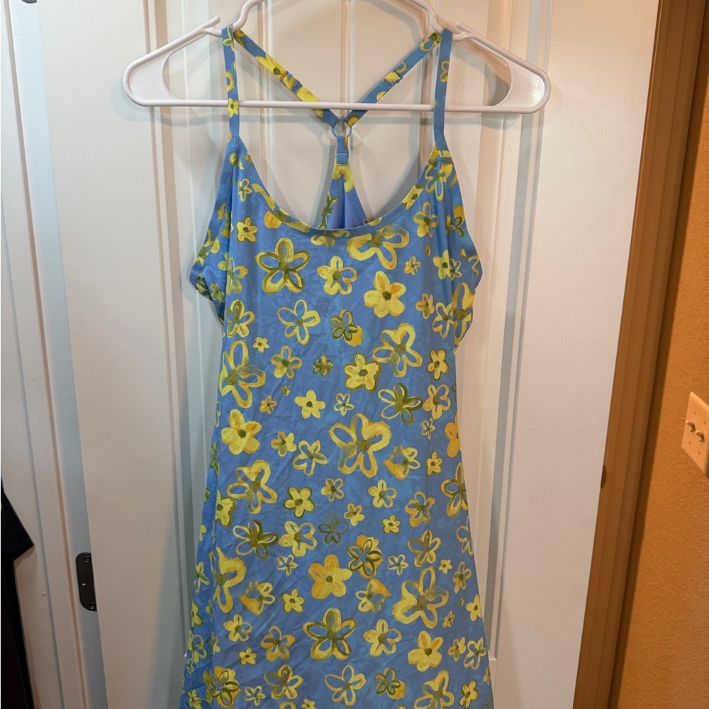 Outdoor Voices Blue and Yellow Floral Dress